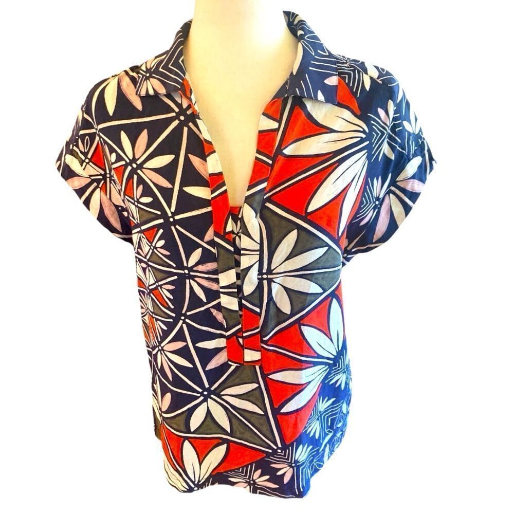 Tory Burch Silk Collared Top